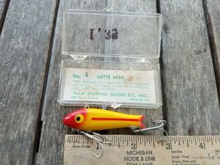 Vintage Fishing Lure - Mitte Mike - Palm Sporting Goods,  Louisiana - 4
