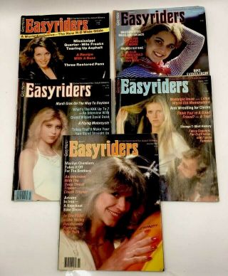 5 Rare Easyriders Magazines Apr,  July,  Aug,  Sept,  Nov 1980 W/ Marilyn Chambers