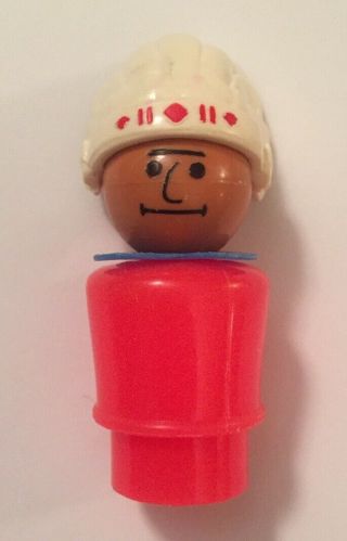Rare Vtg Fisher Price Little People Western Town Indian Chief Plastic Figure