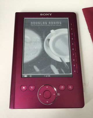 Sony 5 " Ereader Prs - 300/rc Red /rarely - Complete
