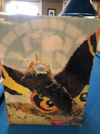 Rare X - Plus Very Large Monster Series Mothra Figure With Base And Box