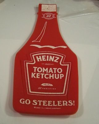 Rare 2002 Promo Heinz Ketchup Bottle Pittsburgh Steelers Foam Hat Nfl