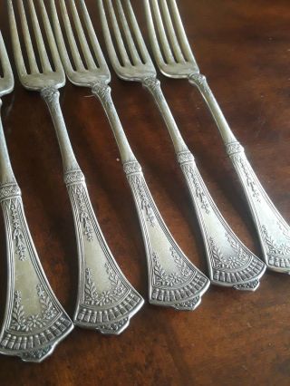 1885 Crown Silverplate Dinner Forks Qty.  5 No Monogram