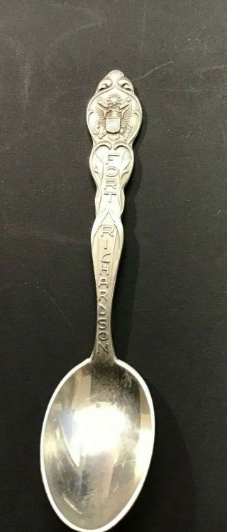 Sterling Silver Fort Richards Vintage Souvenir Spoon Military