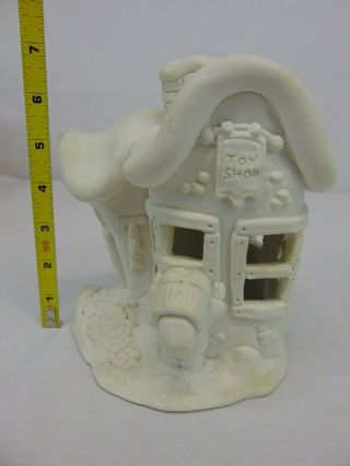 Vintage California Creations Plaster Craft Christmas - Toy Shop - Rare Lighted 2