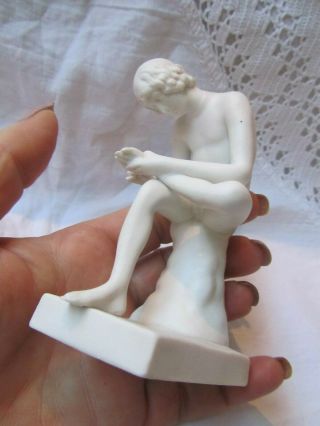 Antique Vintage Miniature Small Bisque Nude Figurine German? 2