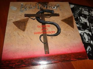 Holy Terror ‎– Terror And Submission.  Org,  1987.  Flag.  Very Rare First Press