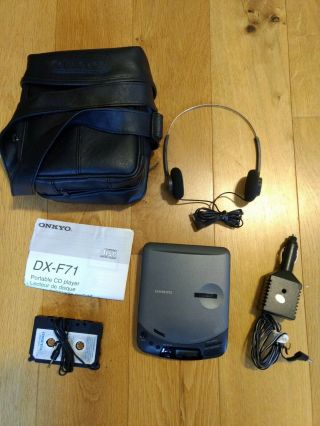 Onkyo Dx - F71 Portable Cd Player Audiophile Black Very Rare Uk