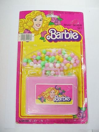 Vintage Barbie Snap Pop Beads Set From Larami / Mattel Item 9224 - 0 - - 1981