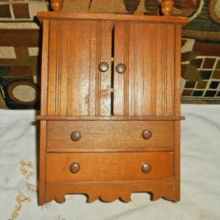Miniature Cabinet Salesman Sample Doll Furniture Hutch Very Old Must