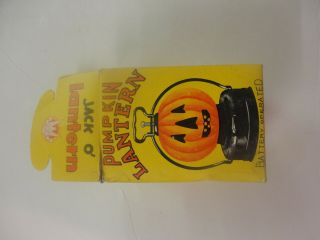 Rare Halloween Jack - O - Lantern Pumpkin Battery Operated Glass Light