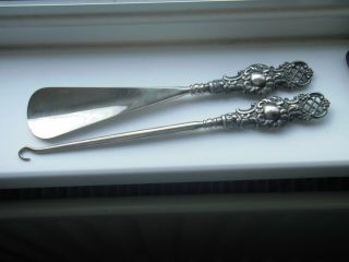 Silver Shoe Horn And Button Hook