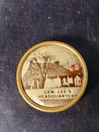 Rare Civil War General Gen.  Lee Headquarters Pin Button Gasco Confederate
