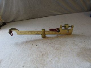 Vtg Early Antique Brass Scale Beam Howe 5 Lbs Pat Nov 11 1890 Dr Medical