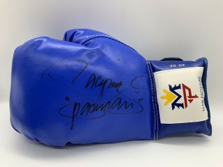 Rare Manny Pacquiao Signed Boxing Glove,  Autograph Pacman Mayweather