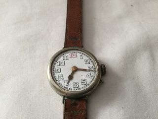 Vintage Military Style Trench Watch Needs Servicing.
