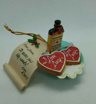 Vtg And Retired Lucy Ornament I Love Lucy Milk Amd Cookies Taste Like Candy Rare