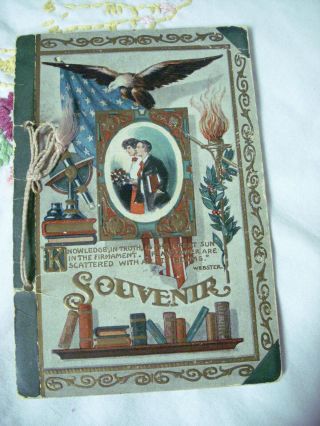 1909 Antique School Year Book Owen County Spencer Indiana Dickey Megenhardt