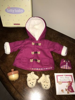 American Girl Bitty Baby Toggle Coat Set; Rare; Complete Set W/ Box