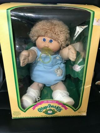 Vintage 1984 The Official Coleco Cabbage Patch Kids Boy Blue Eyes Doll