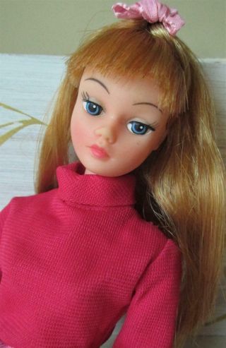 Vintage 11 1/2 " Uneeda Dollikin Doll Strawberry Blonde In Clothes