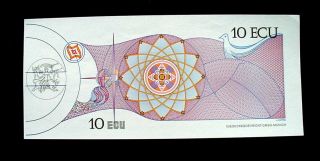 1992 Spain Seville Ecu Rare Specimen Banknote 10 Ecu Unc