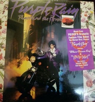 Prince Very Rare Lp Purple Rain 1984 Usa 1st Pressing W/poster