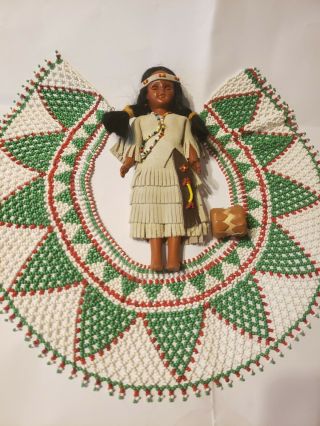 Vintage Native American Indian Doll And Jewelry Piece See Pictures