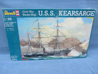 Revell - Uss Kearsarge Civil War Steamship Rare 1/96