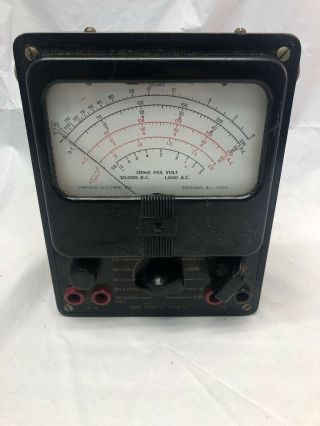 Simpson Electric Co Model 260 Vintage Ohm Multimeter No Leads Chicago Illinois