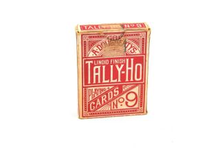 A.  Dougherty Antique Playing Cards Deck Tally - Ho No.  9 Us Tax Stamp Missing