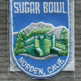 Sugar Bowl Vintage Ski Patch California Skiing Travel Ca Lake Tahoe Nos Norden