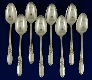 8 Vintage 1953 Community Silverplate White Orchid 5 O 