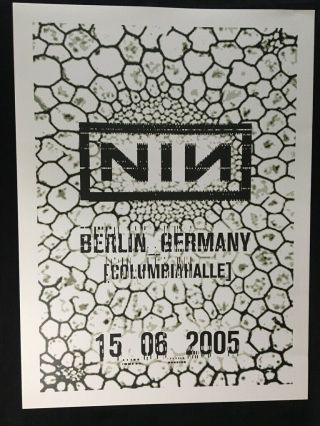 Very Rare Nin Live With Teeth Berlin Germany 2005 Limited Edition Tour Poster