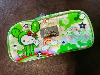 Eeeuc Tokidoki X Hello Kitty Sandy Sparkly Lined Makeup Bag Pouch Case Rare 2008