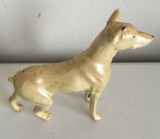 Vintage Antique Doberman Pincher Miniature Dog Figurine 3.  5 "