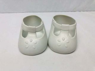 Vintage My Child Doll Shoes White T - Strap Mary Jane Style Hong Kong,  1980s Doll