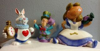 Disney Very Rare Alice In Wonderland Tea Pot Creamer Sugar Bowl Set2 All Perfect