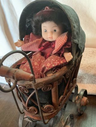 Haunted Active Antique Doll And Carriage
