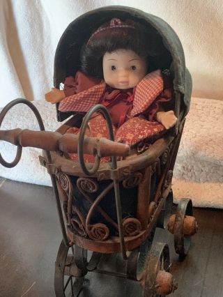 haunted Active Antique Doll And Carriage 2