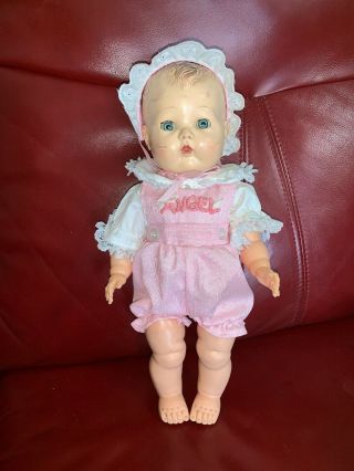 Adorable 1950’s 13 " Tiny Tears Baby Doll Molded Hair