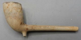 Antique 19th Century Clay Pipe Glasgow A.  Coghill