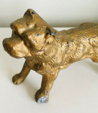 Vintage Antique Gold Metal Pug Dog Figurine