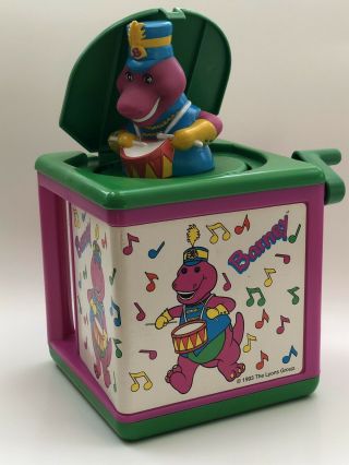 Rare Vintage Toy 1993 Barney Musical Jack - In - The - Box