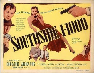 Southside 1 - 1000.  Rare Kodak Print Of This Pd Film Noir From 1950