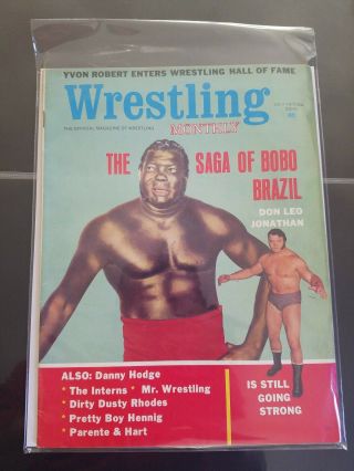 Wrestling Monthly July 1972 Bobo Brazil Rare