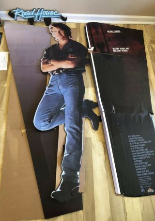 Vintage Patrick Swayze Roadhouse Video Store Standee Display Life Size Rare