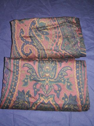 2 Rare Ralph Lauren Greycliff Paisley Sateen Standard Pillow Cases