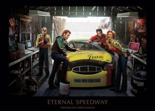 Eternal Speedway Print By Chris Consani Elvis Marilyn Monroe James Dean Poster