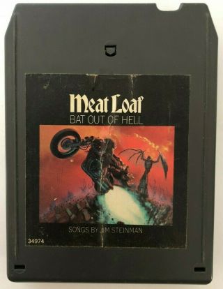 Meat Loaf Bat Out Of Hell Rare Pea 34974 Epic Records Stereo 8 Track Tape